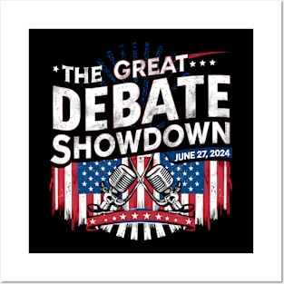 Trump Biden Debate June 27 Funny Presidential Election 2024 Posters and Art